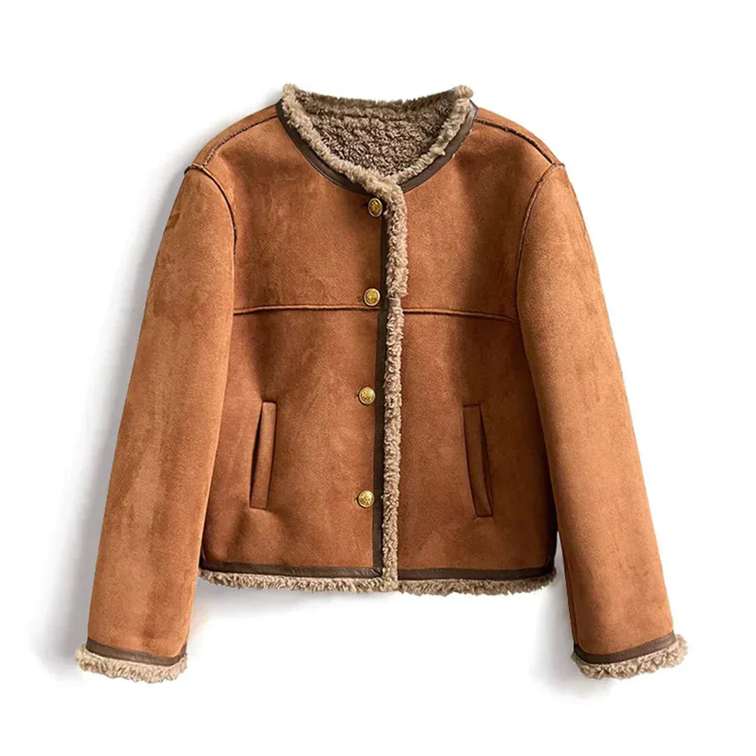Cerys | Shearling Button Jacket