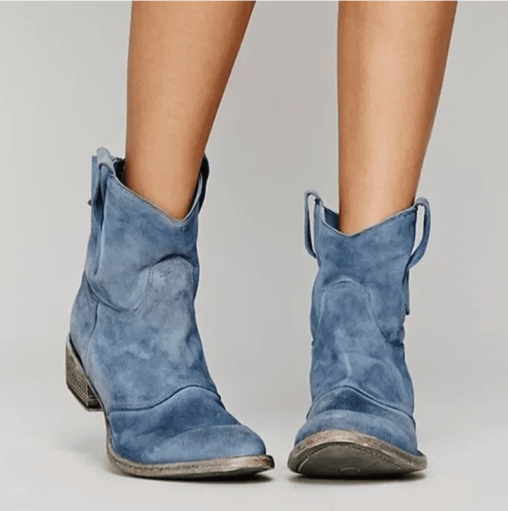 Victoria | Suede Orthopedic Western Boots