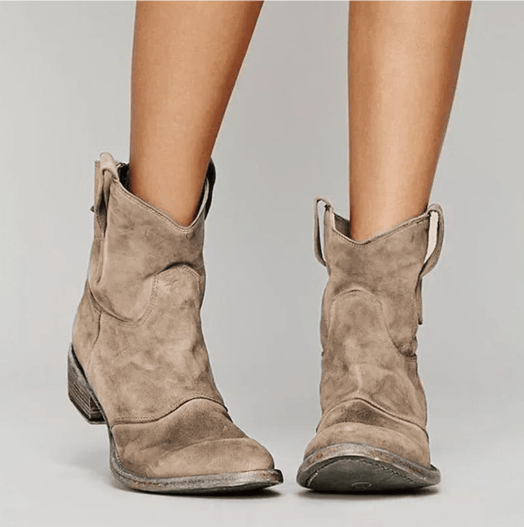 Victoria | Suede Orthopedic Western Boots