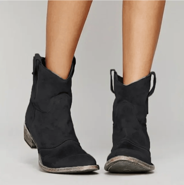 Victoria | Suede Orthopedic Western Boots