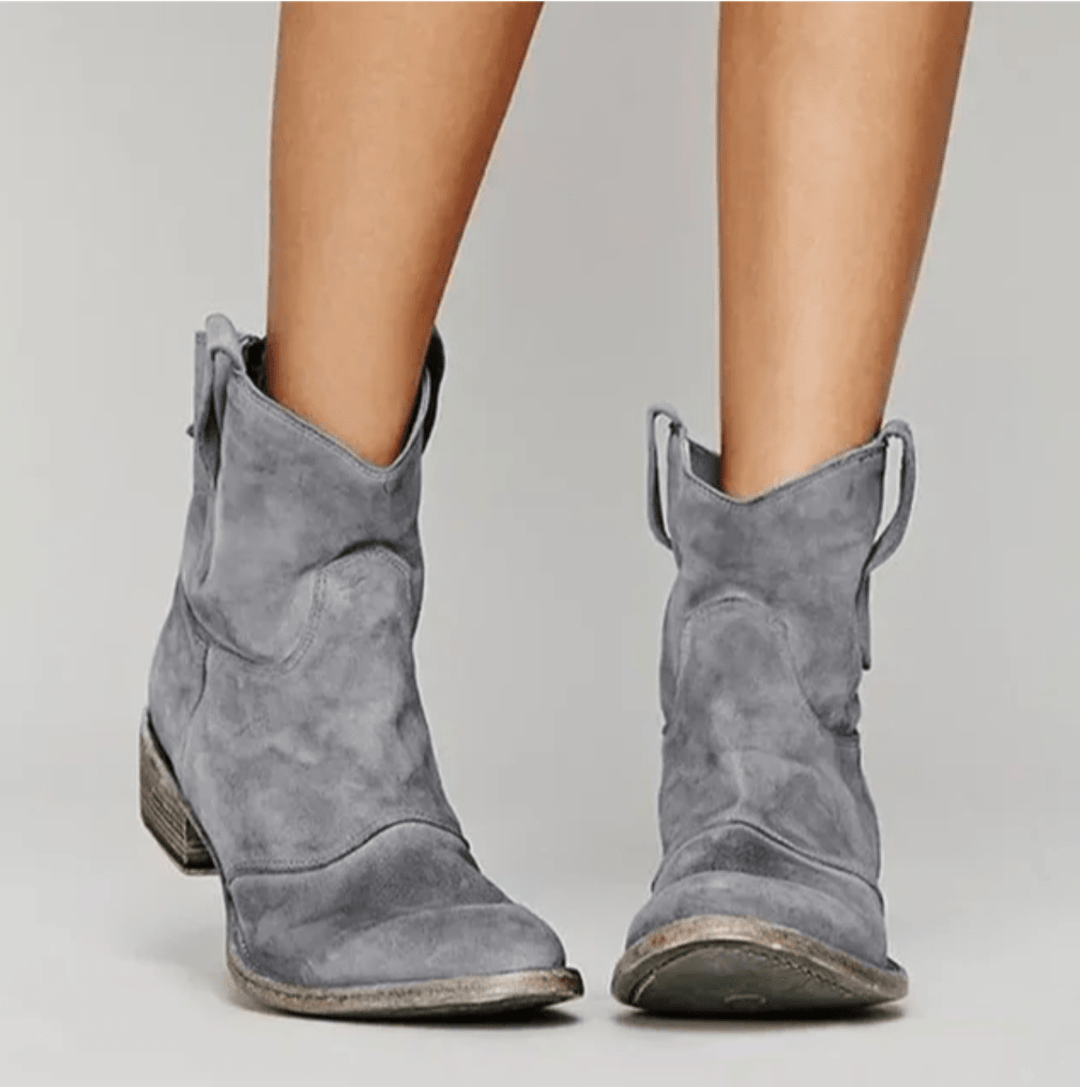Victoria | Suede Orthopedic Western Boots