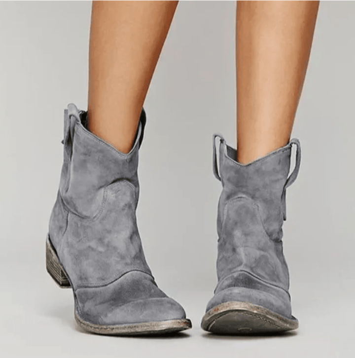 Victoria | Suede Orthopedic Western Boots