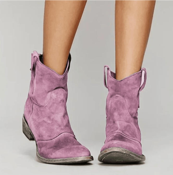 Victoria | Suede Orthopedic Western Boots