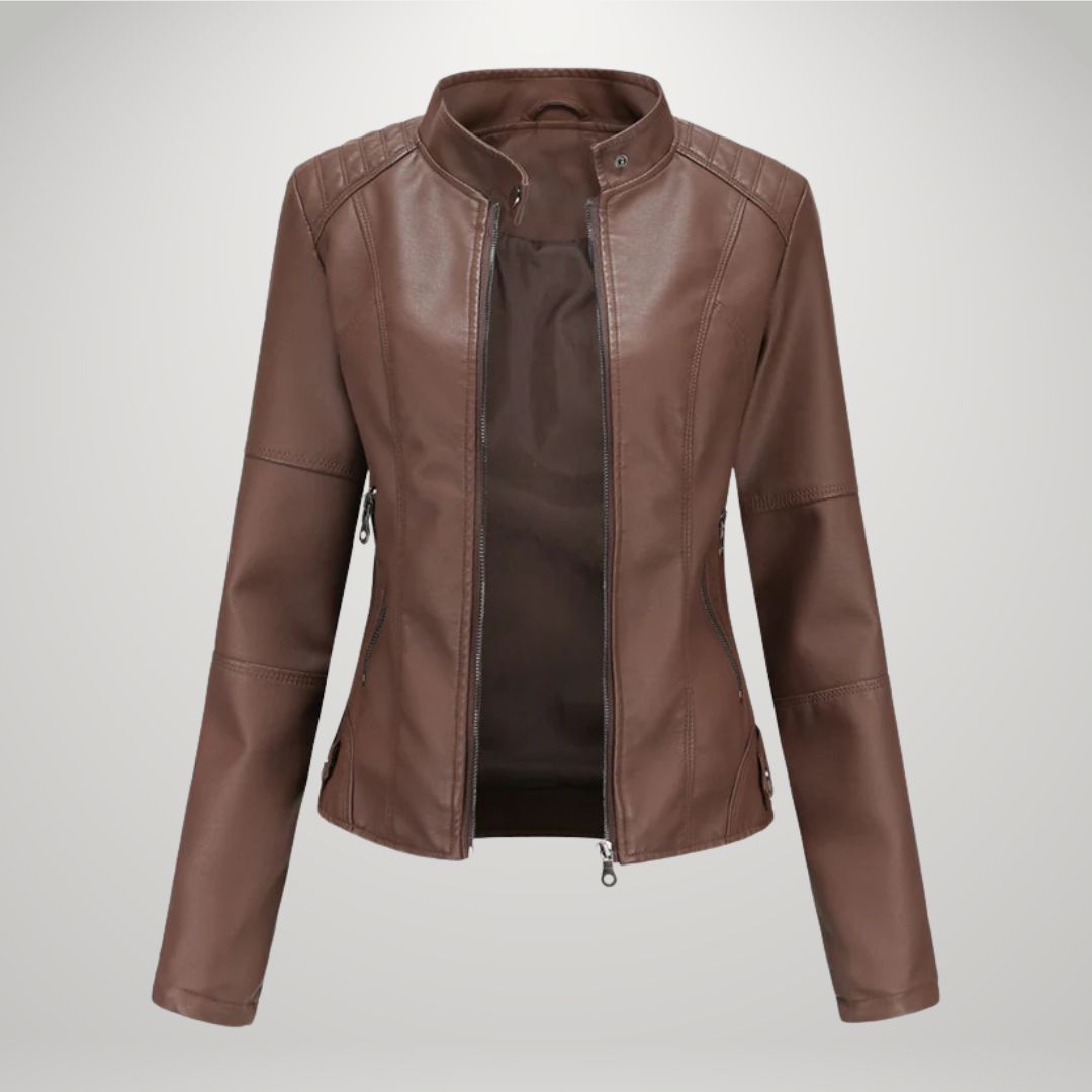Karolina | Slim Faux Leather Jacket